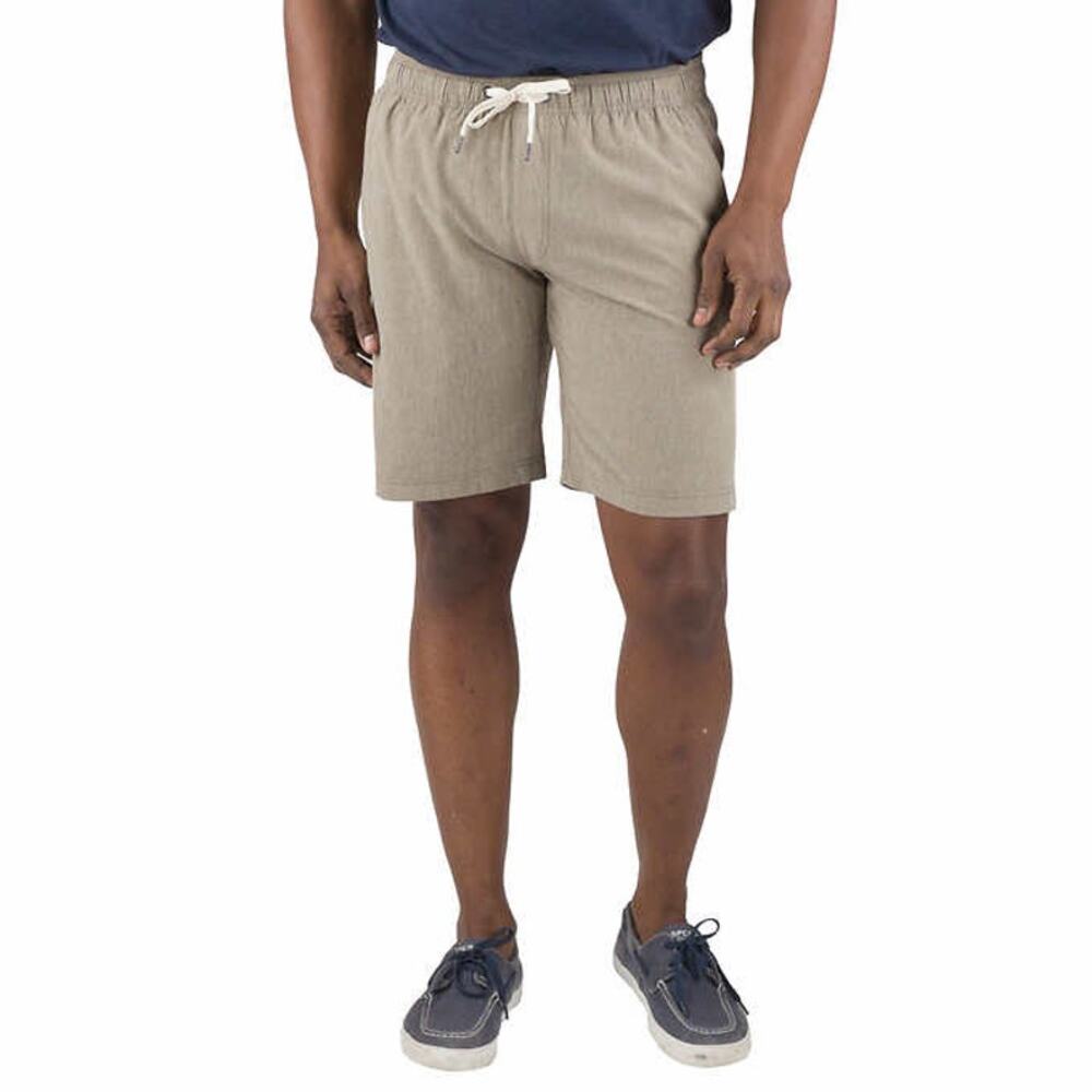 NWT Tailor Vintage Gray Hybrid Pull-On Drawstring Chino Shorts Men's Size Large